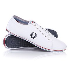 Кеды кроссовки Fred Perry Kingston Twill Tipped White/Red