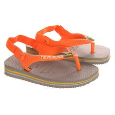 Вьетнамки детские Havaianas Brasil Logo Grey