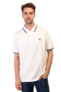 Поло Fred Perry Slim Fit Twin Tipped Shirt White
