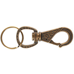 Карабин Brixton Scroll Key Clip Antique Bronze