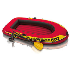 Надувная лодка Explorer Pro 300, трехместная , Intex