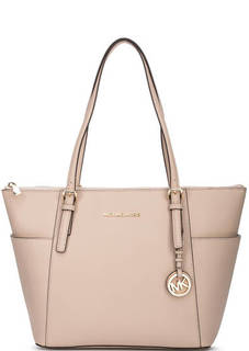 Кожаная сумка с одним отделом и длинными ручками Michael Michael Kors