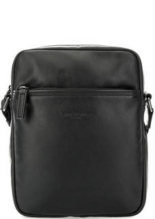 Маленькая кожаная сумка черного цвета Lancaster