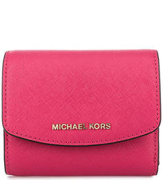 Кошелек цвета фуксии из сафьяновой кожи Michael Michael Kors
