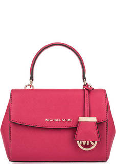 Маленькая кожаная сумка с откидным клапаном Michael Michael Kors