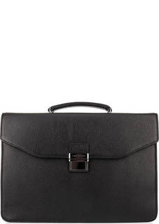 Черный кожаные портфель Lancaster