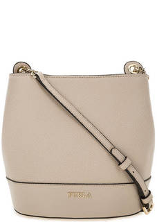 Маленькая кожаная сумка с тонким плечевым ремнем Furla