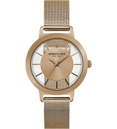 Кварцевые часы с золотистым металлическим браслетом Kenneth Cole