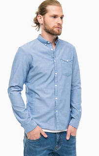 Хлопковая рубашка с карманом Tom Tailor Denim