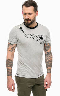 Трикотажная футболка с нашивками и принтом Diesel