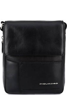 Маленькая кожаная сумка с откидным клапаном Piquadro