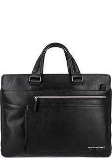 Кожаная сумка со съемным плечевым ремнем Piquadro