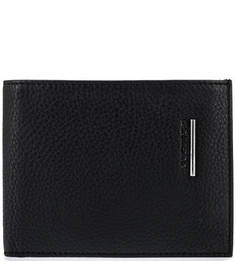 Черное портмоне из зерненой кожи Piquadro