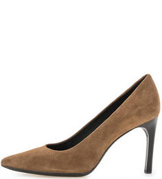 Остроносые замшевые туфли на шпильке Geox