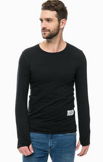 Черная хлопковая футболка с длинными рукавами Religion