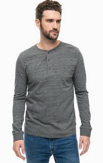 Плотная хлопковая футболка с длинными рукавами Scotch&Soda