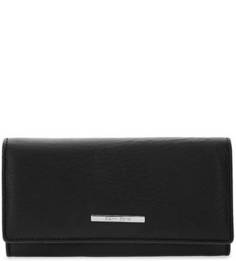Черный кожаный кошелек Gianni Conti