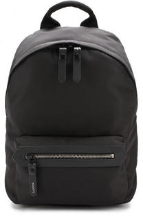 Текстильный рюкзак с внешним карманом на молнии Lanvin
