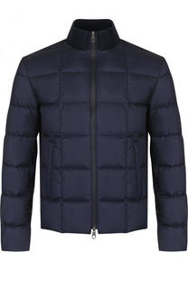 Стеганый пуховик на молнии с воротником-стойкой Armani Collezioni