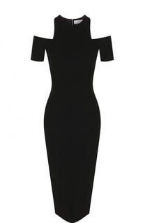Однотонное платье-футляр с открытыми плечами Victoria Beckham