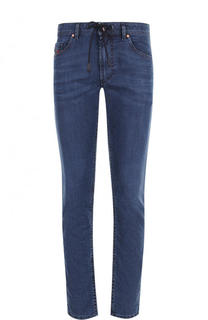 Джинсы прямого кроя с потертостями Diesel