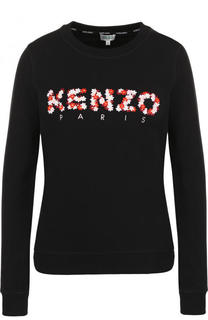 Хлопковый свитшот с логотипом бренда Kenzo