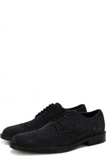 Замшевые дерби с брогированием Tod’s Tods
