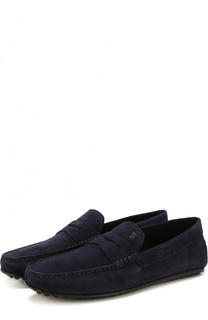 Замшевые мокасины с перемычкой Tod’s Tods