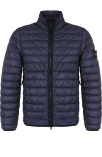 Стеганый пуховик с воротником-стойкой Stone Island
