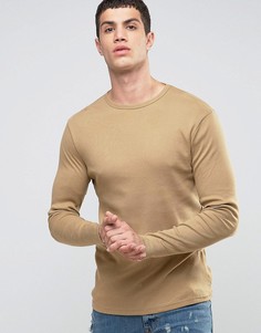 Коричневый лонгслив River Island - Рыжий