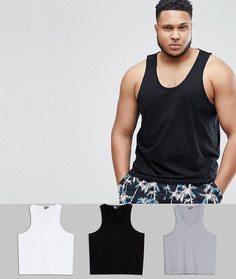 3 майки ASOS PLUS - СКИДКА - Мульти
