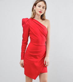 Платье мини на одно плечо ASOS TALL ULTIMATE - Красный