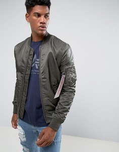 Двухсторонний бомбер Alpha Industries MA-1 VF - Серый