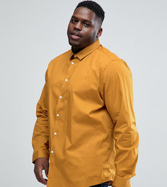 Эластичная рубашка классического кроя ASOS PLUS - Желтый