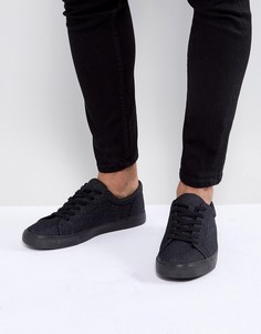 Кроссовки цвета темного денима на шнуровке ASOS - Черный