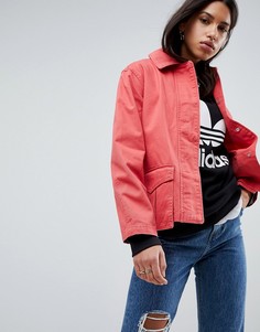 Выбеленная хлопковая куртка ASOS - Красный