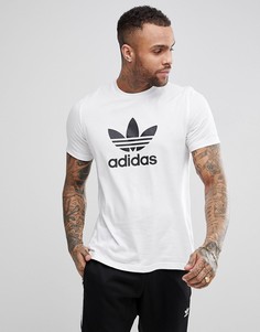 Белая футболка с логотипом-трилистником adidas Originals adicolor CW0710 - Белый