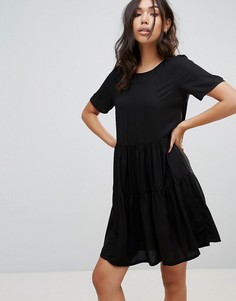 Ярусное свободное платье Vero Moda - Черный