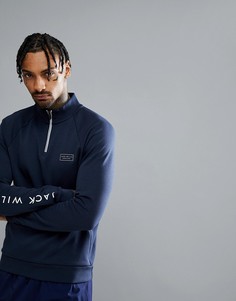 Темно-синий свитер с короткой молнией Jack Wills Sporting Goods Bayswell - Темно-синий