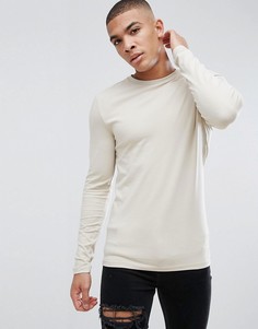 Обтягивающий лонгслив ASOS - Бежевый