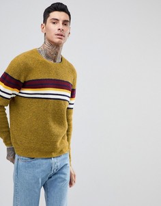 Джемпер в стиле колор блок ASOS - Зеленый