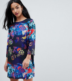 Платье мини с цветочным принтом ASOS PETITE - Мульти