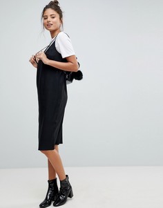 Платье-комбинация миди на бретелях ASOS FULLER BUST - Черный
