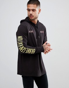 Худи с логотипом Diesel T-FONTY-LS - Черный