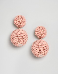 Серьги-подвески с шариками ограниченной серии - Кремовый Asos