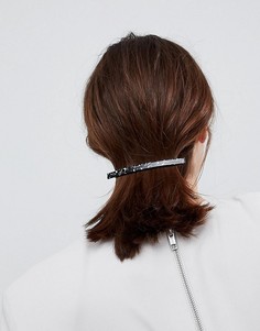 Заколка для волос ограниченной серии с планкой мраморной расцветки - Черный Asos