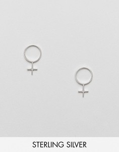 Monki Sterling Silver Female Earrings - Серебряный
