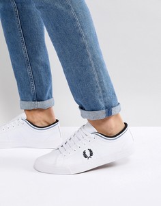 Белые кожаные кроссовки с контрастной отделкой Fred Perry Kendrick - Белый