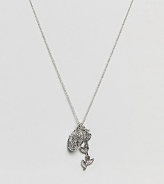 Ожерелье с подвеской розой и монетой Sacred Hawk - Серебряный