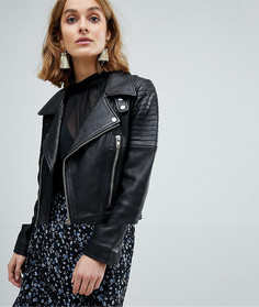 Байкерская куртка из искусственной кожи с молниями Vero Moda - Черный